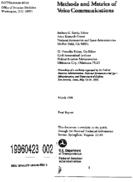 Methods and Metrics of Voice Communications