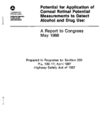 Potential for Application of Corneal Retinal Potential Measurements to Detect Alcohol and Drug Use A Report to Congress