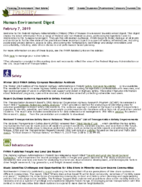 Human Environment Digest February 7 2019