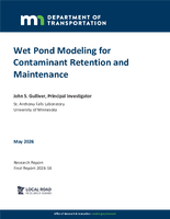 Wet Pond Modeling for Contaminant Retention and Maintenance