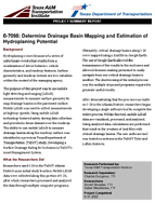 Determine Drainage Basin Mapping and Estimation of Hydroplaning Potential Project Summary