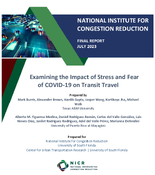 Examining the Impact of Stress and Fear of COVID19 on Transit Travel