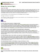 Human Environment Digest June 25 2020