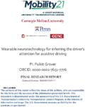 Wearable Neurotechnology for Inferring the Drivers Attention for Assistive Driving