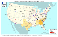 Estimated FAF Flow for Trucks Passing Through Florida on National Highway System 2050