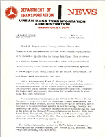 Department of Transportation News Urban Mass Transportation Administration UMTA 7344