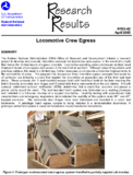 Locomotive Crew Egress Research Results 20054