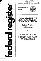 AC 002Y Advisory Circular Checklist and Status of Regulations