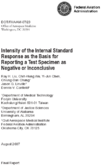 Intensity of the Internal Standard Response as the Basis for Reporting a Test Specimen as Negative or Inconclusive