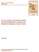 Evaluation and Mitigation of Environmental Impacts Prior to Project Selection