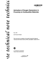 Activation of Oxygen Generators in Proximity to Combustible Materials