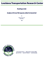 Analysis of Driven Pile Capacity within Prebored Soil