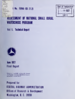 Assessment of National Small Rural Watersheds Program Volume 1 Technical Report