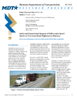 Safety and Operational Impacts of Differential Speed Limits on TwoLane Rural Highways in Montana  Project Summary