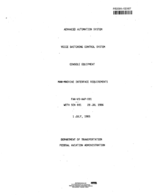 Advanced Automation System Voice Switching Control System Console Equipment ManMachine Interface Requirements