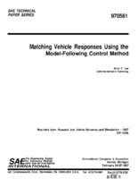 Matching vehicle responses using the modelfollowing control method