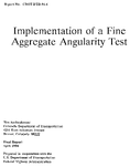 Implementation of a Fine Aggregate Angularity Test