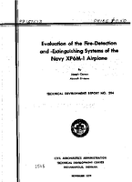 Evaluation of The FireDetection andExtinguishing Systems of the Navy XP6M1 Airplane