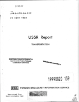 USSR Report Transportation