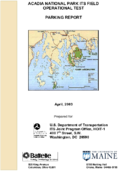 Acadia National Park ITS Field Operational Test Parking Report