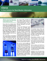 Clarus A Clear Solution for Road Weather Information