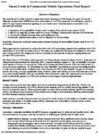 Smart Cards in Commercial Vehicle Operations Final Report Executive Summary