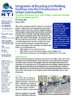 Integration of Bicycling and Walking Facilities Into the Infrastructure of Urban Research Brief