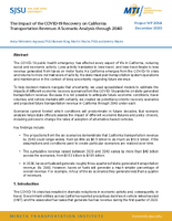 The Impact of the COVID19 Recovery on California Transportation Revenue A Scenario Analysis through 2040