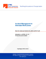 Incident Management in Interstate Work Zones