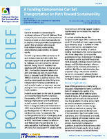 A Funding Compromise Can Set Transportation on Path Towards Sustainability Policy Brief