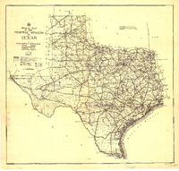 Official Map of the Highway System of Texas January 1 1932