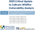 2020 Critical Update to Caltrans Wildfire Vulnerability Analysis