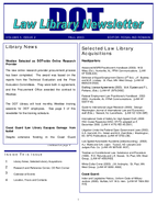 DOT Law Library Newsletter Fall 2003
