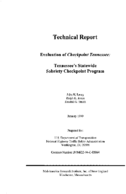 Checkpoint Tennessee Tennessees Statewide Sobriety Checkpoint Program