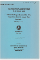 Analysis of Dual Mode Systems in an Urban Area  Volume 4B Program Documentation of the Transportation Economic Analysis Model continued