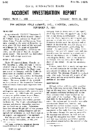 Investigation of Aircraft Accident PAN AMERICAN AIRWAYS KINGSTON JAMAICA 19510902