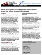 Develop Standardized Operational Evaluation of WrongWay Driving Detection Technologies Project Summary
