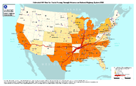 Estimated FAF Flow for Trucks Passing Through Arkansas on National Highway System 2050