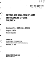 Review and Analysis of ASAP Enforcement Efforts Volume 4