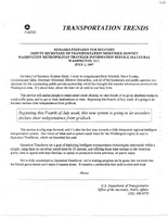 Deputy Secretary of Transportation Mortimer Downey Speeches July 1997