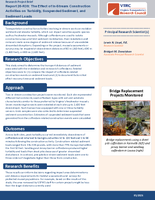 Report 26R39 The Effect of InStream Construction Activities on Turbidity Suspended Sediment and Sediment Loads Research Project Brief
