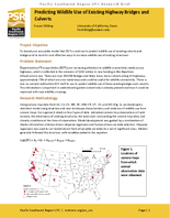 Predicting Wildlife Use of Existing Highway Bridges and Culverts Research Brief