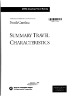1995 American Travel Survey Summary Travel Characteristics North Carolina