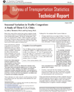 Seasonal Variation in Traffic Congestion A Study of Three US Cities