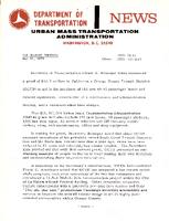 Department of Transportation News Urban Mass Transportation Administration UMTA 7341