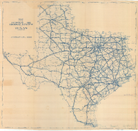 Map of the Federal Aid Highway System of Texas October 1 1936