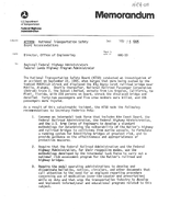 National Transportation Safety Board Recommendations Memorandum