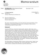 Bridge Inspection Program Responsibility of the States Memorandum