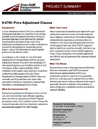 Price Adjustment Clauses Project Summary