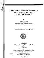 A Preliminary Study of Operational Advantages of Pictorial Navigational Displays